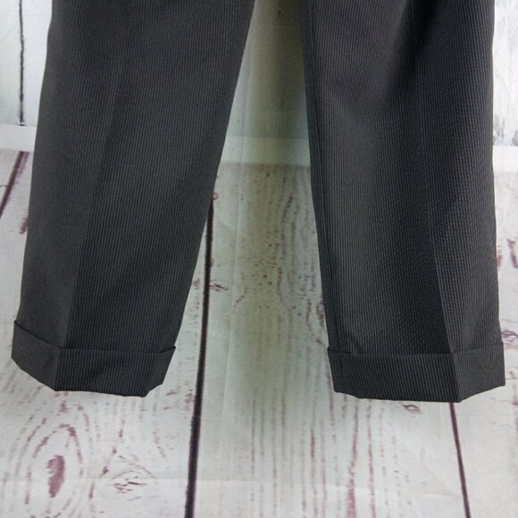 Larry Levine Classics Women's 10P 2 Btn Brown Pinstripe 3pc Pants Skirt … - Picture 15 of 16